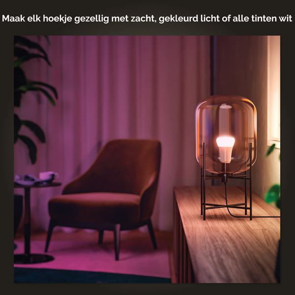 Philips Hue Smart lamp E27 | White en Color Ambiance | 800 lumen | 6.5W | 2 stuks  LPH02706 - 5