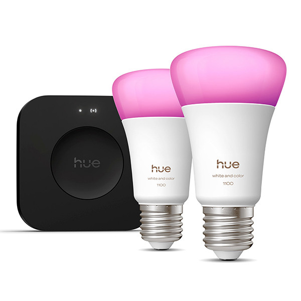 Philips Hue Smart lamp E27 starterkit | Peer A60 | Mat | White & Color Ambiance | Zigbee | 8.1W LPH04297 - 2