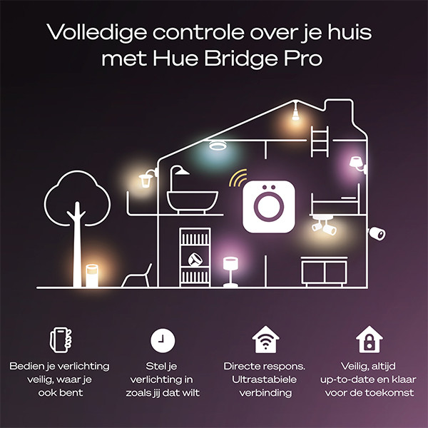 Philips Hue Smart lamp E27 starterkit | Peer A60 | Mat | White & Color Ambiance | Zigbee | 8.1W LPH04297 - 9