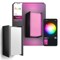 Philips Hue Smart wandlamp buiten E27 | Turaco | Rechthoek | White & Color Ambiance | IP44 | Zigbee | Antraciet | 8.1W LPH04753
