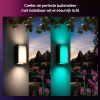 Philips Hue Smart wandlamp buiten E27 | Turaco | Rechthoek | White & Color Ambiance | IP44 | Zigbee | Antraciet | 8.1W LPH04753 - 3