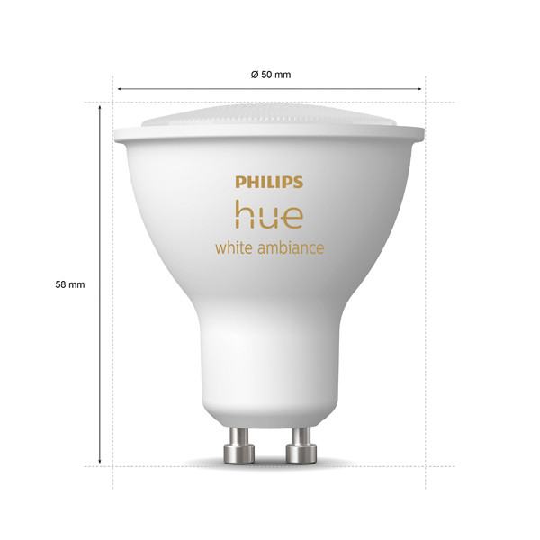 Philips Hue Spot GU10 | White Ambiance | 350 lumen | 4.3W | 2 stuks  LPH02714 - 3