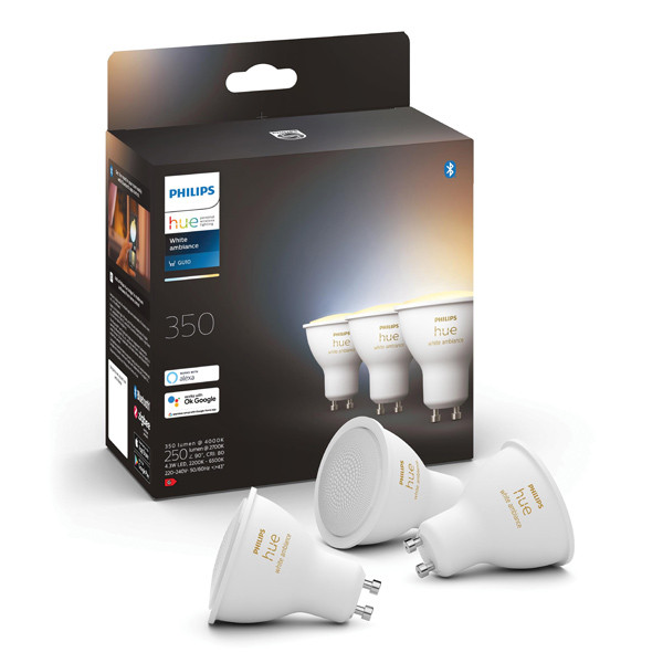 Philips Hue Spot GU10 | White Ambiance | 350 lumen | 4.3W | 3 stuks  LPH02715 - 1