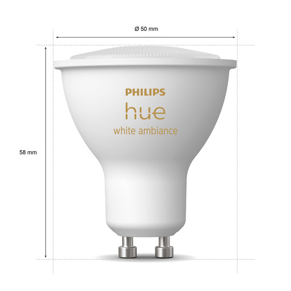 Philips Hue Spot GU10 | White Ambiance | 350 lumen | 4.3W  LPH02713 - 3