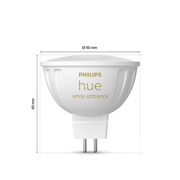 Philips Hue Spot GU5.3 | MR16 | White Ambiance | 400 lumen | 5.1W | 2 stuks  LPH03371 - 2