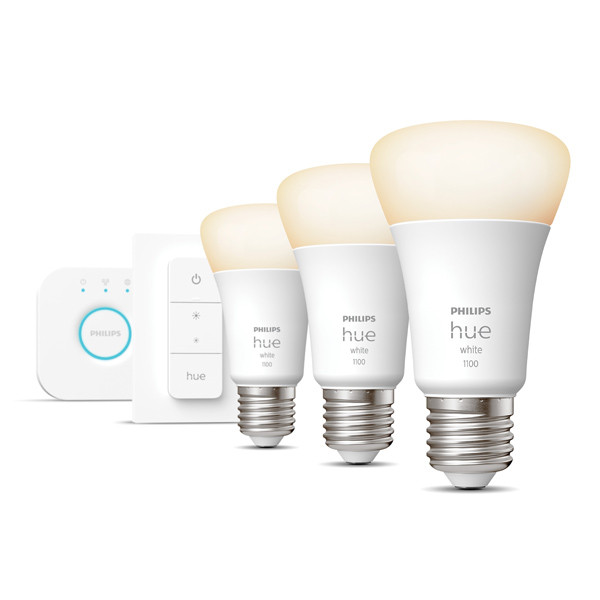 Philips Hue Starter Kit E27 | White | 3 lampen, 1 dimmer en 1 bridge  LPH02731 - 2