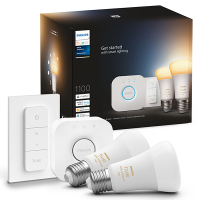 Philips Hue Starter Kit E27 | White Ambiance | 2 lampen, 1 dimmer en 1 bridge  LPH03637