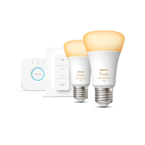 Philips Hue Starter Kit E27 | White Ambiance | 2 lampen, 1 dimmer en 1 bridge  LPH03637 - 2