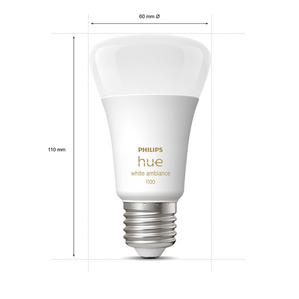 Philips Hue Starter Kit E27 | White Ambiance | 2 lampen, 1 dimmer en 1 bridge  LPH03637 - 3