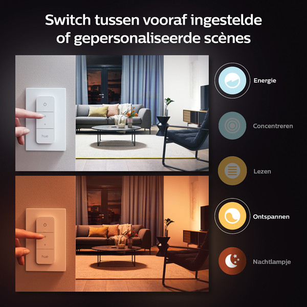 Philips Hue Starter Kit E27 | White Ambiance | 2 lampen, 1 dimmer en 1 bridge  LPH03637 - 6