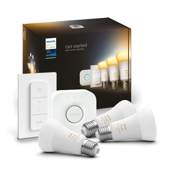 Philips Hue Starter Kit E27 | White Ambiance | 3 lampen, 1 dimmer en 1 bridge  LPH02720 - 1