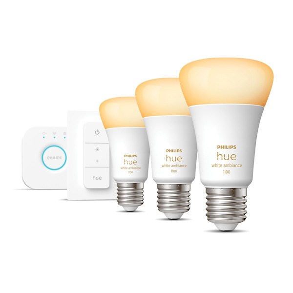 Philips Hue Starter Kit E27 | White Ambiance | 3 lampen, 1 dimmer en 1 bridge  LPH02720 - 2