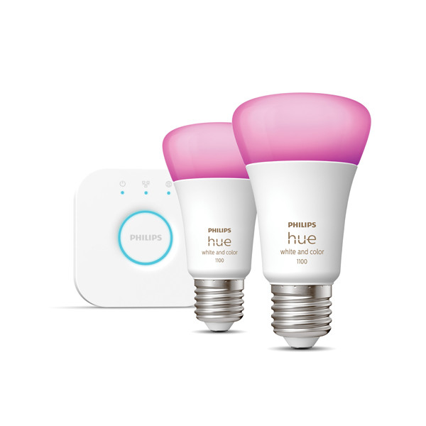 Philips Hue Starter Kit E27 | White en Color Ambiance | 2 lampen en 1 bridge  LPH03635 - 2