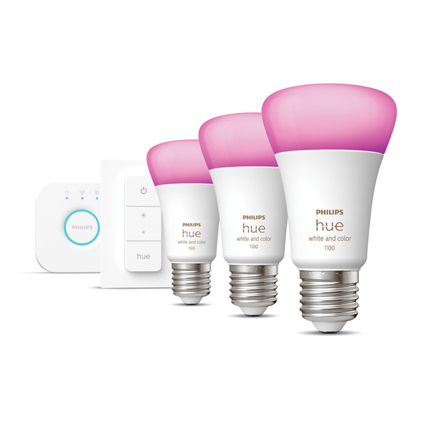 Philips Hue Starter Kit E27 | White en Color Ambiance | 3 lampen, 1 dimmer en 1 bridge  LPH02710 - 2