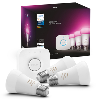 Philips Hue Starter Kit E27 | White en Color Ambiance | 3 lampen en 1 bridge  LPH03636