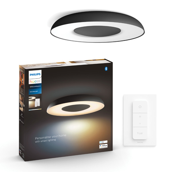 Philips Hue Still Plafondlamp | Zwart | White Ambiance | incl. dimmer switch  LPH02772 - 1