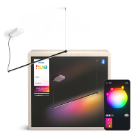 Philips Hue Tube Hanglamp | Signe | 130 cm | White & Color Ambiance | Zigbee | 25W | Zwart LPH05115