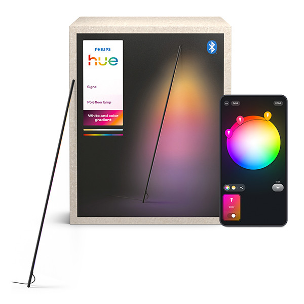 Philips Hue Tube Vloerlamp | Signe Gradient | 179.5 cm | White & Color Ambiance | Zigbee | 20W | Zwart LPH05116 - 1