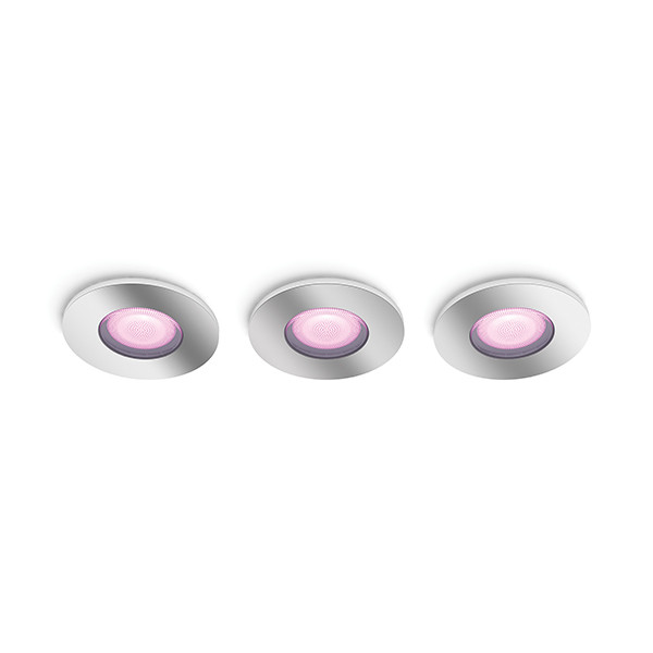 Philips Hue Xamento badkamerinbouwspot | Rond | Chrome | White en Color Ambiance | 4.2W | 3 stuks  LPH03936 - 2