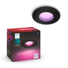 Philips Hue Xamento badkamerinbouwspot | Rond | Zwart | White en Color Ambiance | 4.2W | 1 stuk  LPH03933 - 1