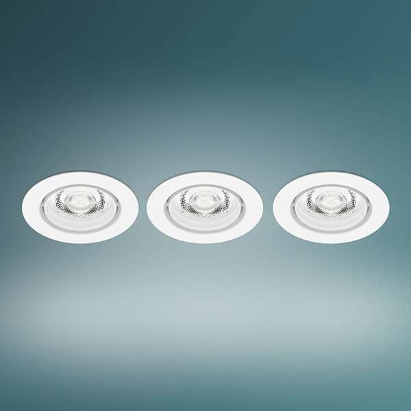 Philips Impala Inbouwspot | 2700K | IP20 | Wit | 6W | 3 stuks LPH04807 - 4