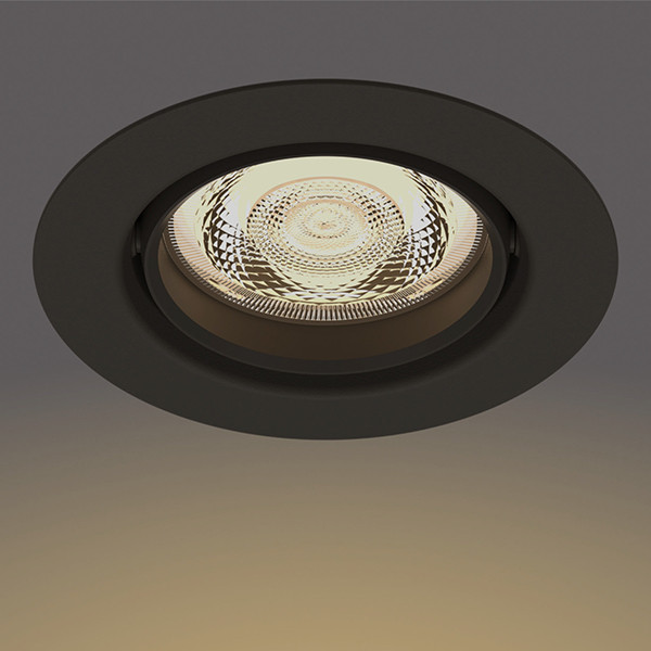 Philips Impala Inbouwspot | 2700K | IP20 | Zwart | 6W | 3 stuks LPH04808 - 7