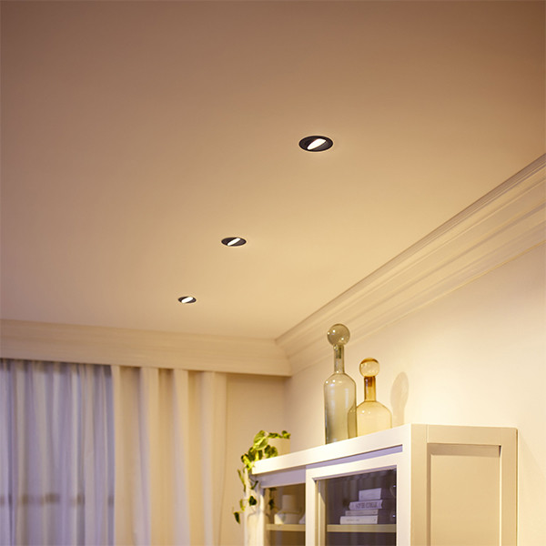 Philips Impala Inbouwspot | 2700K | IP20 | Zwart | 6W | 3 stuks LPH04808 - 8