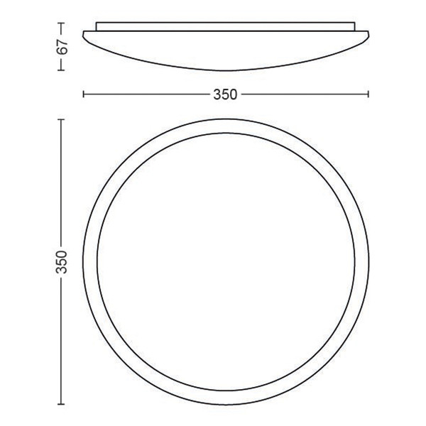 Philips LED Plafondlamp | Cavanal | Rond | 2700K | IP20 | Wit | Dimbaar | 18W LPH04780 - 10