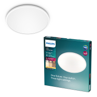 Philips LED Plafondlamp | Superslim | Ø 25 cm | Rond | 2700K | IP20 | Wit | Dimbaar | 15W LPH04788
