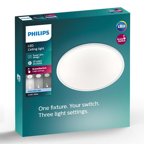 Philips LED Plafondlamp | Superslim | Ø 25 cm | Rond | 4000K | IP20 | Wit | Dimbaar | 15W LPH04789 - 2