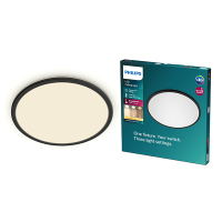 Philips LED Plafondlamp | Superslim | Ø 30 cm | Rond | 2700K | IP20 | Zwart | Dimbaar | 18W LPH04802