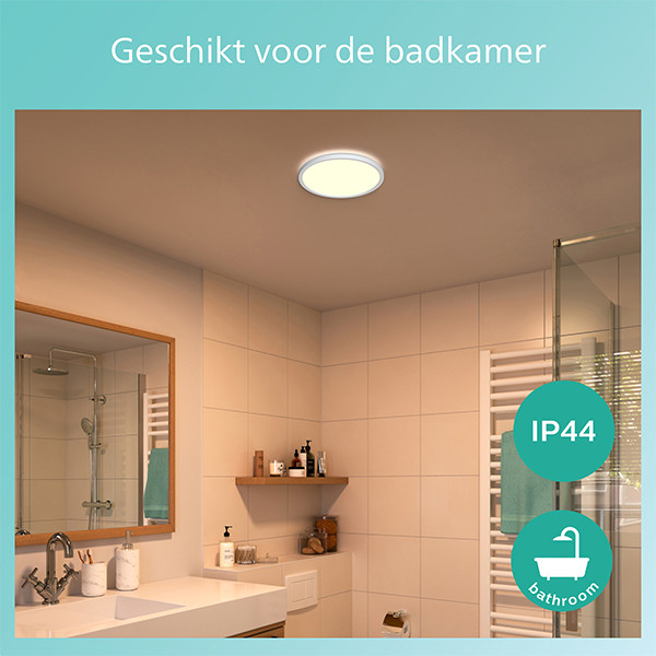 Philips LED Plafondlamp | Superslim | Ø 30 cm | Rond | 2700K | IP44 | Zwart | Dimbaar | 18W LPH04806 - 5