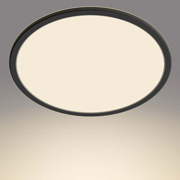 Philips LED Plafondlamp | Superslim | Ø 30 cm | Rond | 2700K | IP44 | Zwart | Dimbaar | 18W LPH04806 - 9