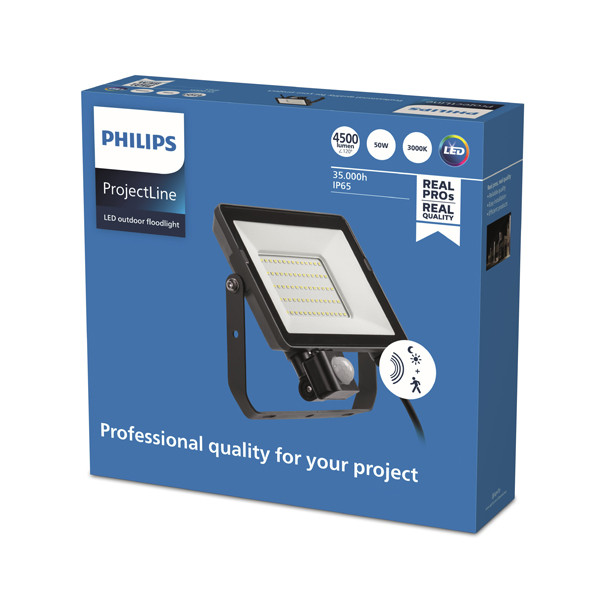 Philips LED Schijnwerper met sensor | ProjectLine | 3000K | 4500 lumen | IP65 | 50W  LPH03609 - 2