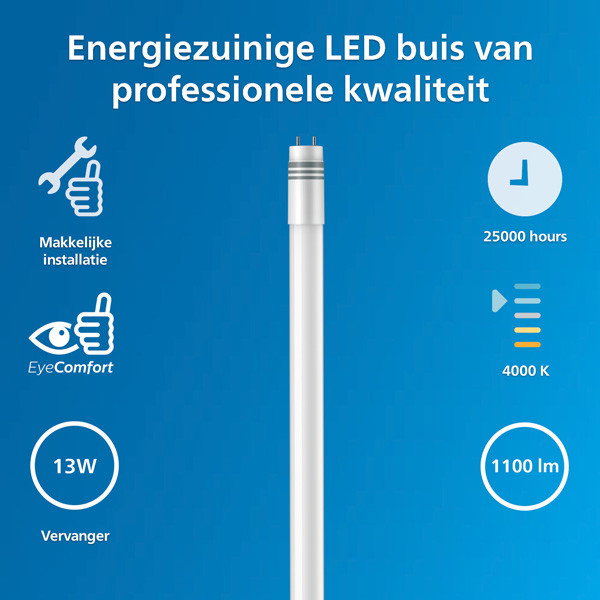 Philips LED TL buis 50 cm | Projectline | 4000K (840) | 1100 lumen (SO) | T5 (G5) | 8.5W (13W) LPH03810 - 2