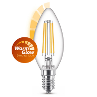 Philips LED lamp E14 | Kaars B35 | Filament | 2200-2700K | WarmGlow | 3.4W (40W) LPH02559