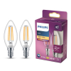 Philips LED lamp E14 | Kaars B35 | Filament | Helder | 2700K | 3.4W (40W) | 2 stuks LPH04189 - 1