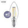 Philips LED lamp E14 | Kaars B35 | Filament | Helder | 2700K | 3.4W (40W) | 3 stuks LPH04190 - 2