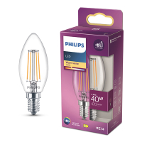 Philips LED lamp E14 | Kaars B35 | Filament | Helder | 2700K | 3.4W (40W) LPH04188