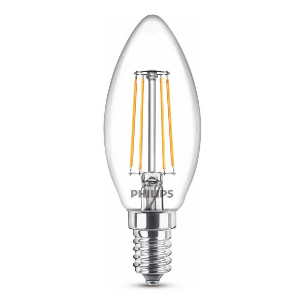 Philips LED lamp E14 | Kaars B35 | Filament | Helder | 2700K | 4.3W (40W)  LPH02437 - 1
