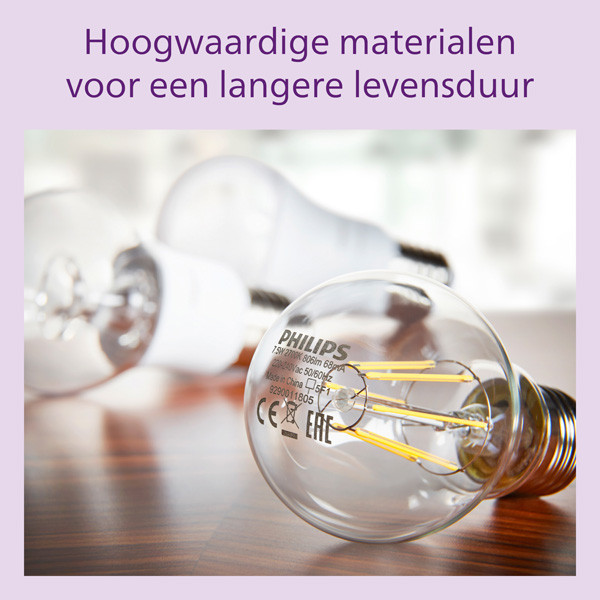 Philips LED lamp E14 | Kaars B35 | Helder | 2700K | 3.4W (40W) | 3 stuks LPH04980 - 5