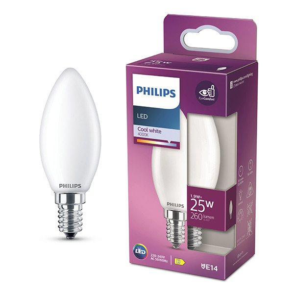 Philips LED lamp E14 | Kaars B35 | Mat | 4000K | 1.9W (25W) LPH04169 - 1