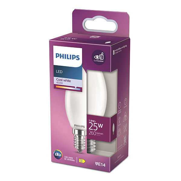 Philips LED lamp E14 | Kaars B35 | Mat | 4000K | 1.9W (25W) LPH04169 - 3