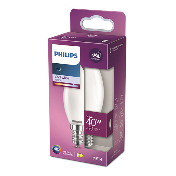 Philips LED lamp E14 | Kaars B35 | Mat | 4000K | 3.4W (40W) LPH04195 - 3