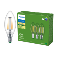 Philips LED lamp E14 | Kaars B35 | Ultra Efficient | Filament | 2700K | 2.3W (40W) | 3 stuks  LPH03968