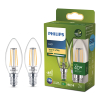 Philips LED lamp E14 | Kaars B35 | Ultra Efficient | Filament | Helder | 2700K | 2.3W (40W) | 2 stuks LPH04954 - 1