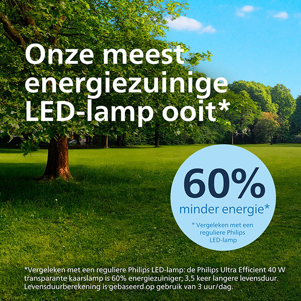 Philips LED lamp E14 | Kaars B35 | Ultra Efficient | Filament | Helder | 3000K | 2.3W (40W)  LPH02899 - 7