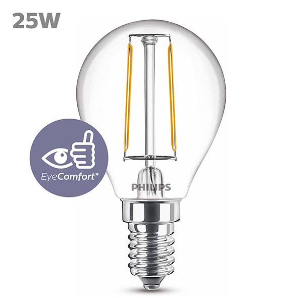 Philips LED lamp E14 | Kogel P45 | Filament | 2700K | 1.9W (25W) LPH04176 - 2