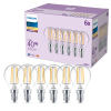 Philips LED lamp E14 | Kogel P45 | Filament | 2700K | 4.3W (40W) | 6 stuks