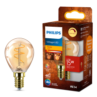 Philips LED lamp E14 | Kogel P45 | Filament | Goud | 1800K | Dimbaar | 2.7W (15W) LPH04114
